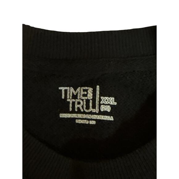 Time and Tru Women's Crewneck Knit Hi-Low Hem Pullover Sweater Size XXL Black - Picture 8 of 9